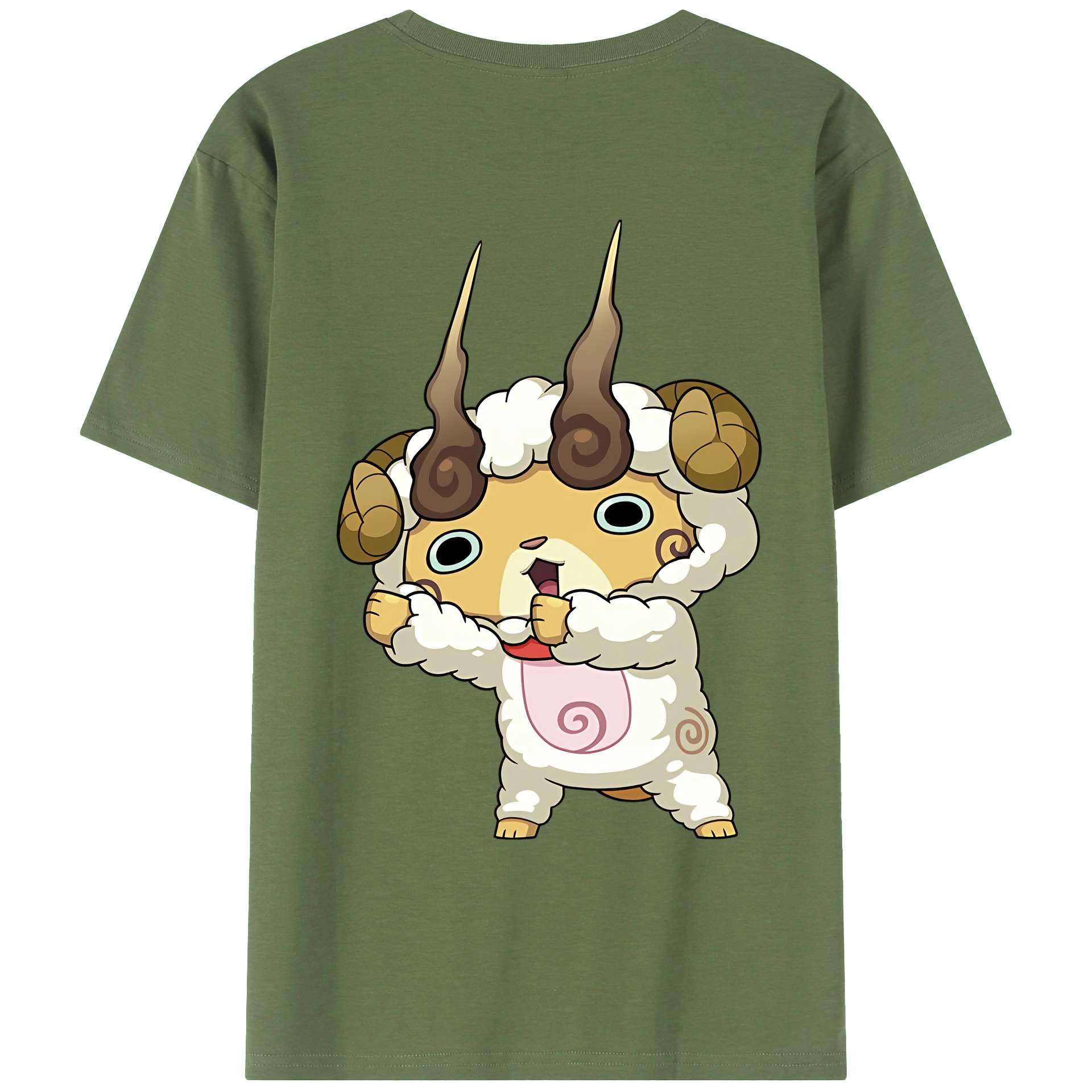 （画像用） 妖怪ウォッチ Yo-kai Watch 綿100％ メンズ半袖Tシャツ（バックプリント） 通気性